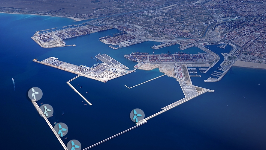 La segunda firma mundial de producci&oacute;n de aerogeneradores se interesa por el futuro parque e&oacute;lico de Valenciaport