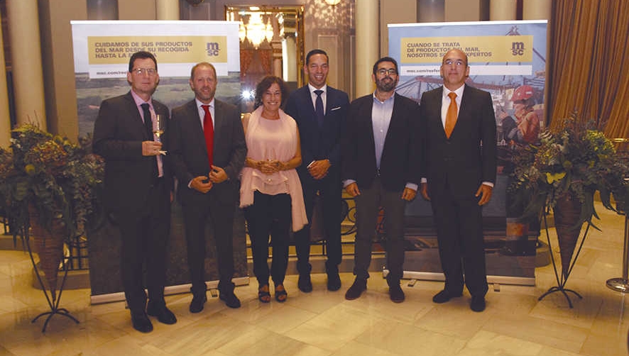Equipo directivo de MSC que acudi&oacute; al evento que, por tercer a&ntilde;o consecutivo, ha organizado la naviera suiza en Vigo.