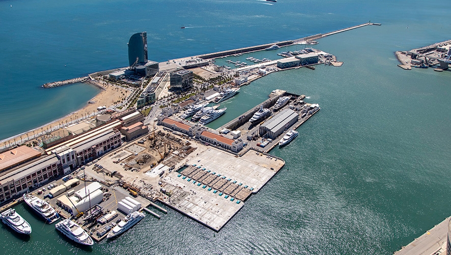 Imagen a&eacute;rea del Port de Barcelona.