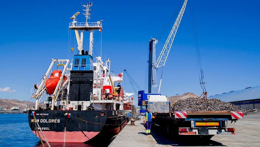 El Puerto de Cartagena se consolida en la&nbsp;exportaci&oacute;n de chatarra