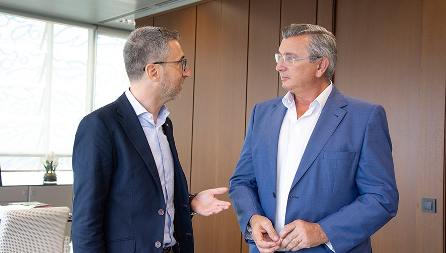 Carlos Prades recuerda a Arcadi Espa&ntilde;a la relevancia del transporte para la econom&iacute;a