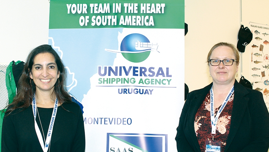 Mar&iacute;a Gabriela Elefteriu, directora ejecutiva de Universal Shipping Agency y Jill Ford, directora general de SAAS. Foto J.C.S.