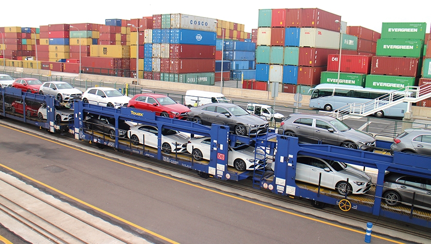 La cuota ferroviaria del Puerto de Barcelona se mantiene estable hasta el mes de agosto
