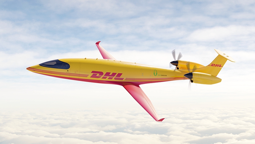 DHL Express impulsa su futuro sostenible con una red de aviones el&eacute;ctricos de Eviation