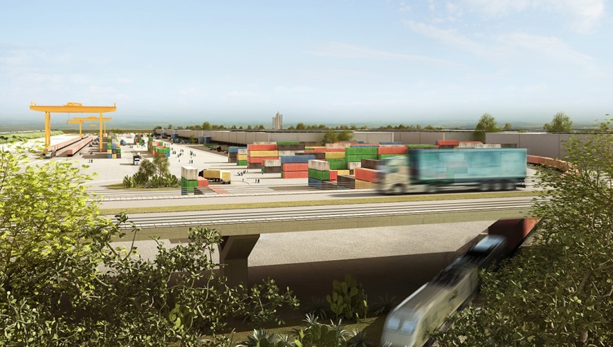 Render la terminal intermodal de Guadalajara del Port de Tarragona.