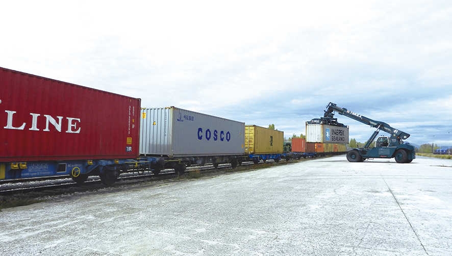 La terminal intermodal de No&aacute;in, en las proximidades de Pamplona, es una instalaci&oacute;n estrat&eacute;gica para Navarra.