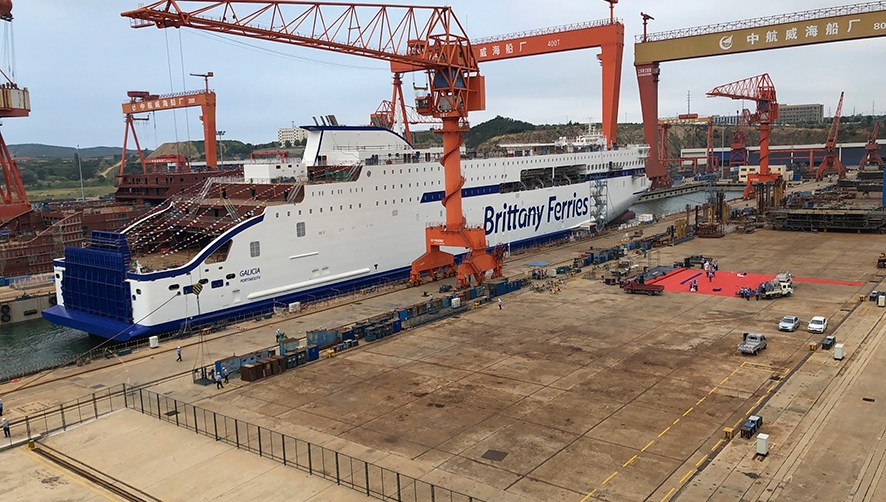 Brittany Ferries celebra la botadura del ferri &ldquo;Galicia&rdquo;, que operar&aacute; en Bilbao y Santander
