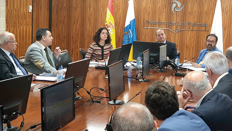 Un momento del Consejo de Administraci&oacute;n de la Autoridad Portuaria de Las Palmas celebrado ayer.