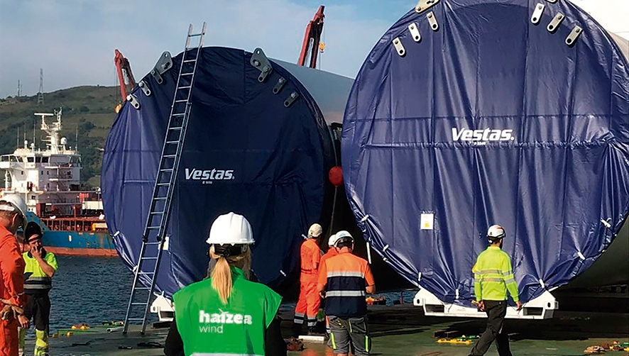 Su ubicaci&oacute;n en el Puerto de Bilbao permite a Haizea Wind una log&iacute;stica competitiva y sin restricciones dimensionales.