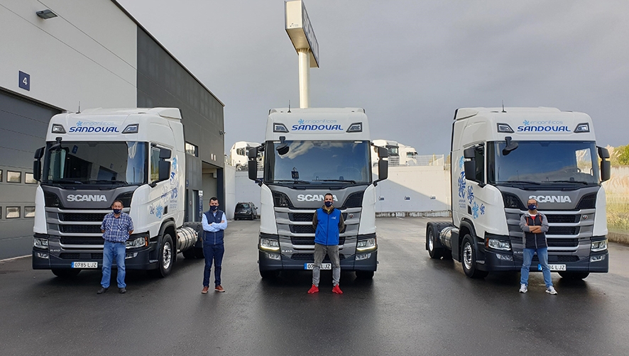 Frigor&iacute;ficos Sandoval incorpora&nbsp;sus tres primeras tractoras GNL Scania