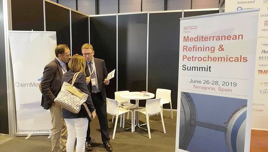 Stand de ChemMed en ChemPlast Expo, celebrada la semana pasada.