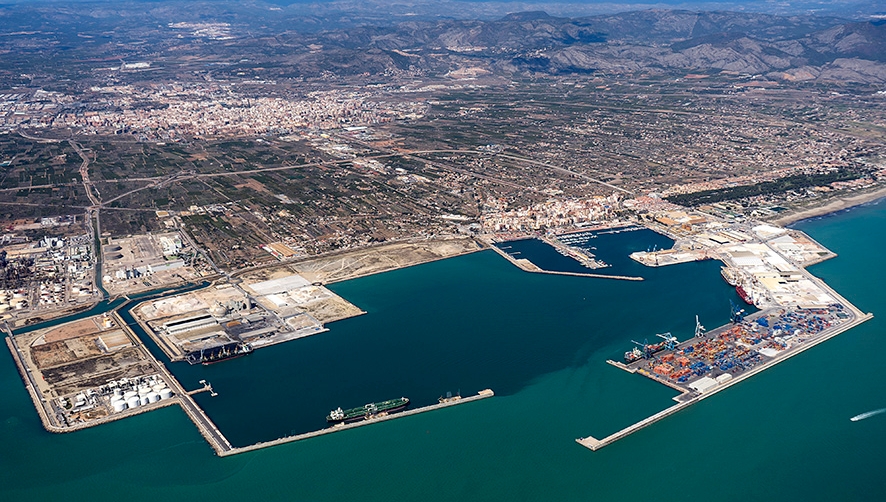 Imagen a&eacute;rea del Puerto de Castellón.