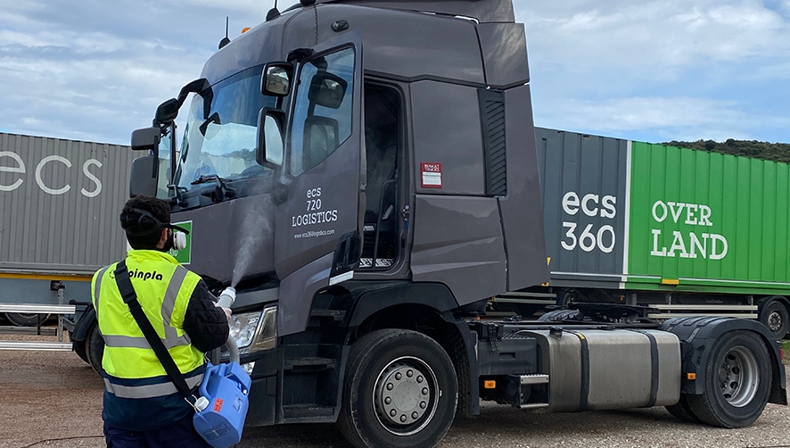 ECS360 Logistics desinfecta su flota con&nbsp;nebulizaci&oacute;n en fr&iacute;o
