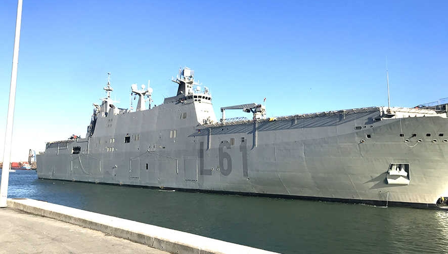 Incargo consigna en el puerto de Bilbao la escala del portaviones de la Armada &ldquo;Juan Carlos I&rdquo;