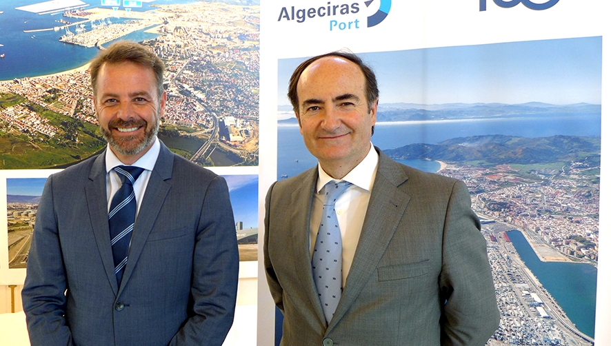 Manuel C&oacute;zar, presidente de ATEIA Algeciras y Gerardo Landaluce, presidente de la APBA.