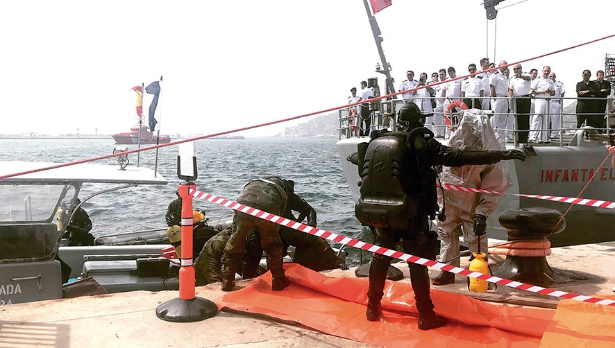 Este adiestramiento, previsto en el programa del ejercicio de Seguridad Mar&iacute;tima MARSEC-19, ha estado coordinado y dirigido por la Autoridad Portuaria de Cartagena, el Capit&aacute;n Mar&iacute;timo y el COMARCART en sus funciones de Comandante Naval de Cartagena.