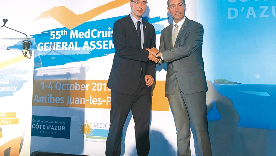 Jordi Masquef, vicepresidente del Patronato de Turismo Costa Brava Girona; y Joan Pere G&oacute;mez, gerente de Ports de la Generalitat.