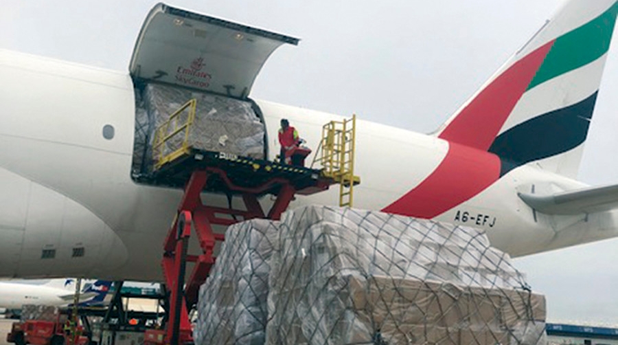 Modaltrade y Emirates SkyCargo traen a Barcelona 60.000 kilos de material sanitario