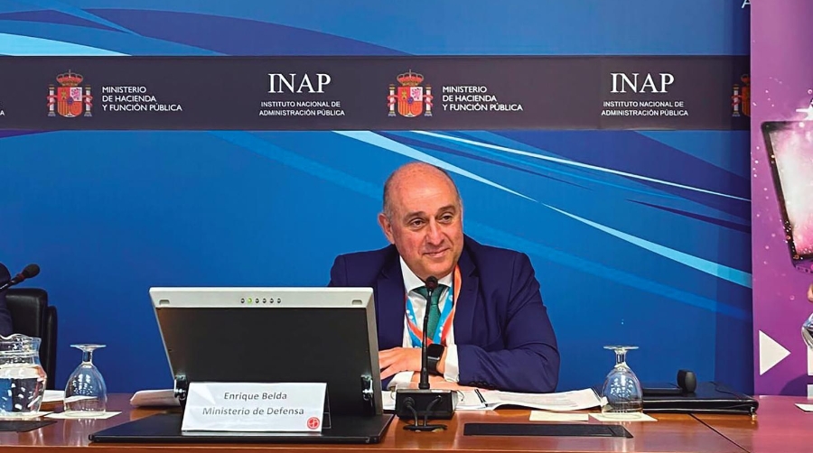 Enrique Belda, próximo director general de la Autoridad Portuaria de Valencia, durante una jornada realizada en el Instituto Nacional de la Administración Pública (INAP) antes del pasado verano.