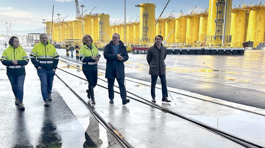 El presidente del Puerto de Avilés, Santiago Rodríguez Vega, ha visitado esta mañana las obras ejecutadas.