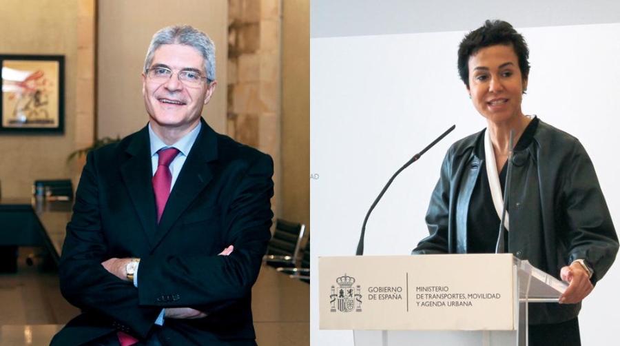 Isaías Táboas, expresidente de Renfe (izquierda), e Isabel Pardo de Vera, exsecretaria de Estado de Transportes (derecha).