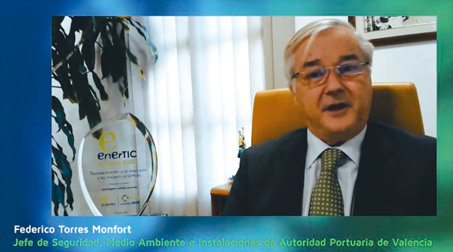 Federico Torres, jefe de Seguridad, Medio Ambiente e Instalaciones de la APV, ha agradecido este galard&oacute;n que reconoce la labor que est&aacute; realizando la comunidad portuaria por la transformaci&oacute;n digital y la sostenibilidad ambiental.