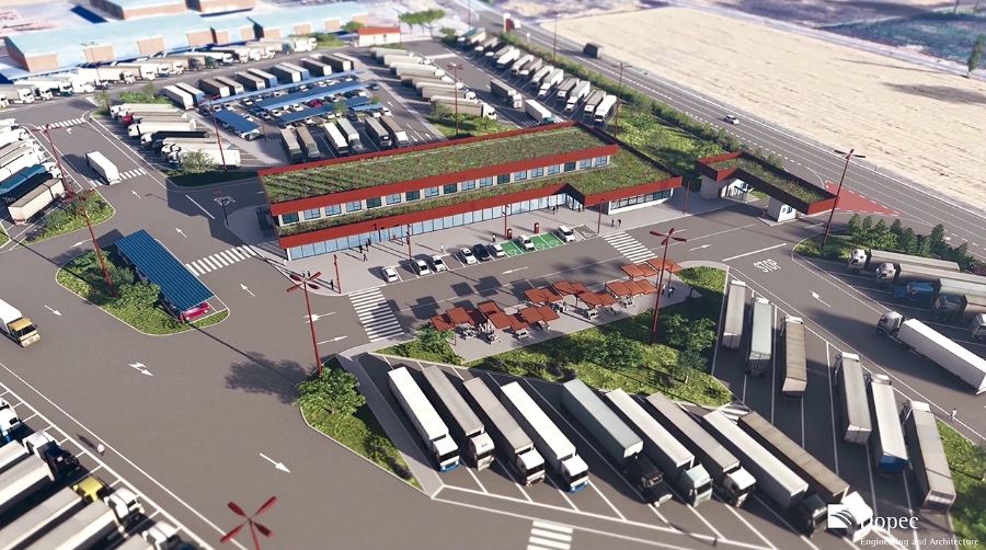 El área de estacionamiento seguro se desarrollará sobre una superficie de 47.000 metros cuadrados.