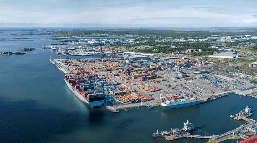 El puerto sueco alcanzó los 934.000 TEUs gestionados.