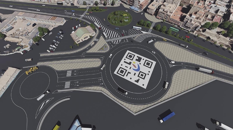 Recreación del futuro acceso.