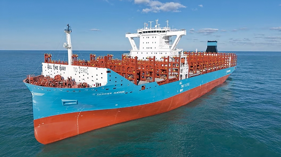 En su viaje inaugural, el “Tangier Maersk” hará escala en Shanghái.