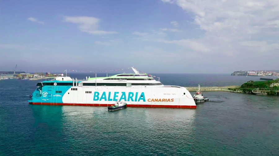 Balearia acelera su apuesta sostenible con el fast ferry “Mercedes Pinto”
