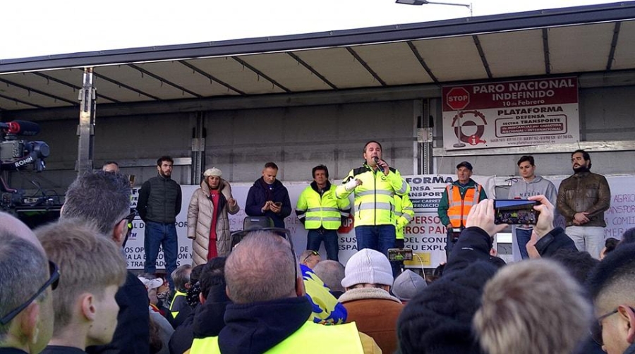 Acto de convocatoria del paro en Madrid el pasado sábado.