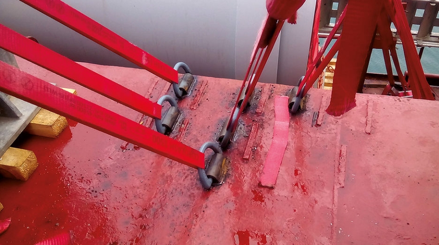 Embalajes Cantabria realiza la trinca de 57 tramos e&oacute;licos en el Puerto de Sagunto