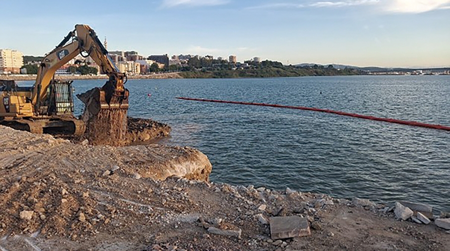 Obras de la segunda fase del Lago Marítimo.