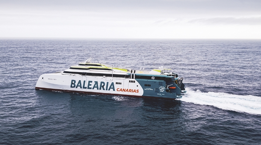 Baleària inicia las pruebas de mar del “Mercedes Pinto” en Gijón