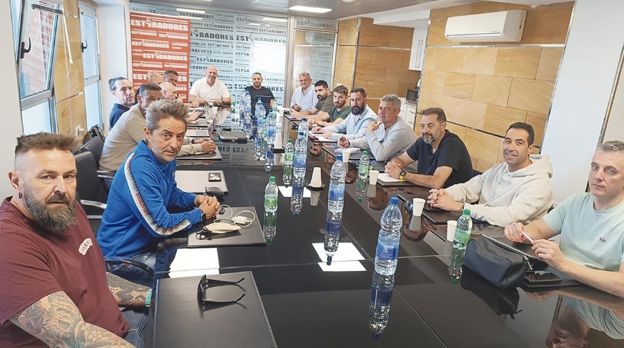 Responsables de coordinadora durante la primera reunión del año en Las Palmas.