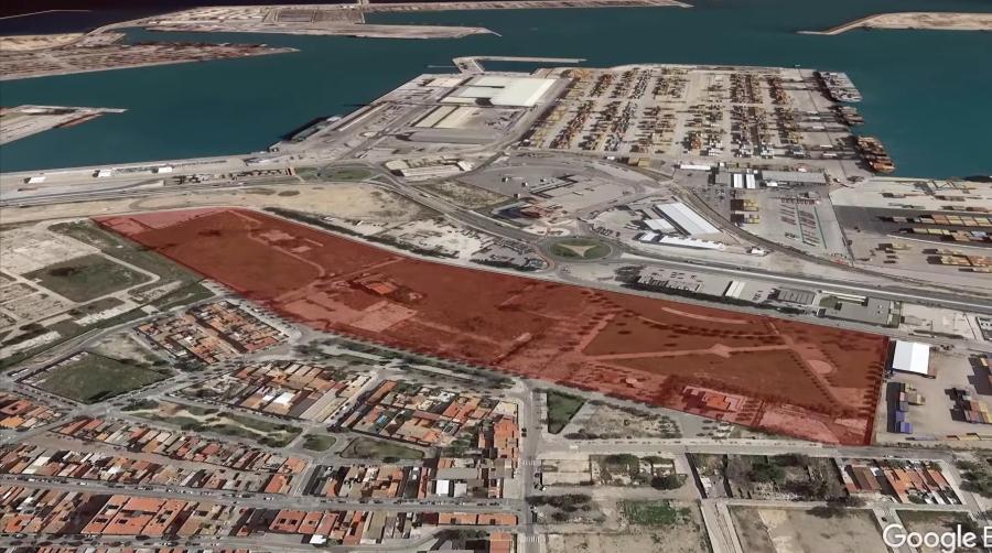 La futura Ciudad Deportiva del Levante se ubicará junto a los terrenos portuarios.