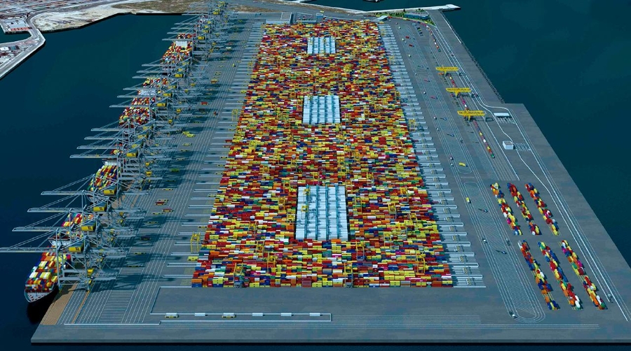 Terminal Norte del Puerto de Valencia.
