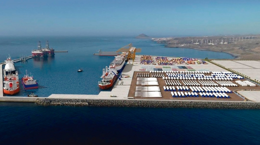 Simulaci&oacute;n de las obras a realizar en el Puerto de Granadilla.