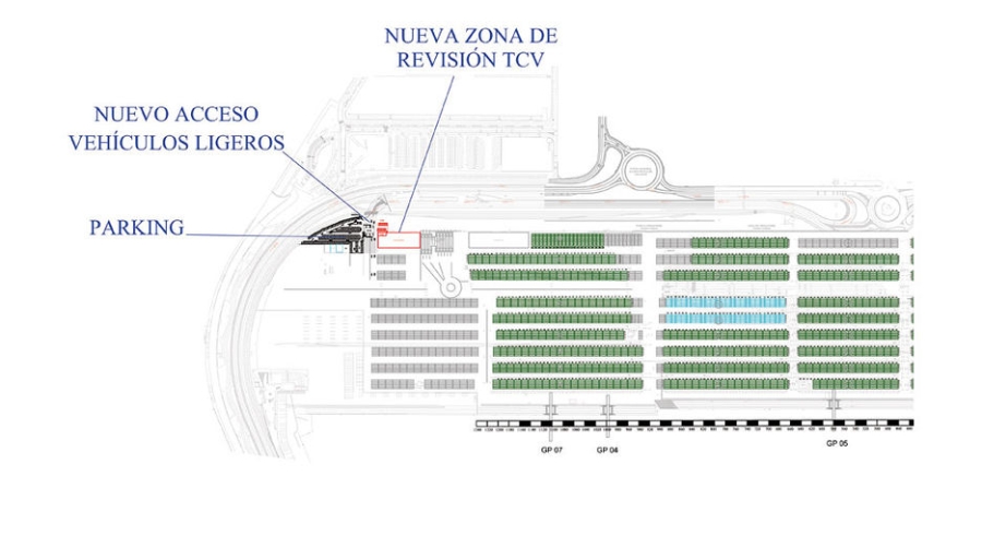 TCV traslada la zona de revisi&oacute;n aduanera y habilita un nuevo acceso para veh&iacute;culos ligeros