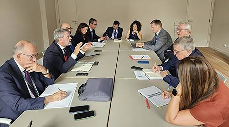 Un momento de la reunión.