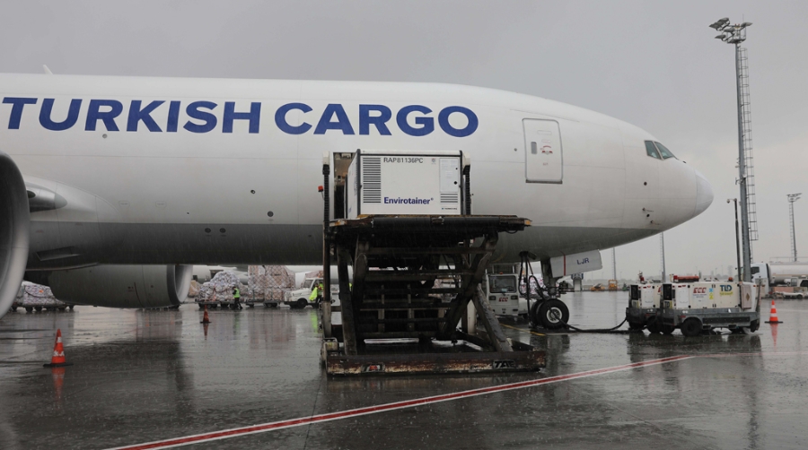 Turkish Cargo transport&oacute; las vacunas contra el Covid-19 a Brasil, fabricadas en China.