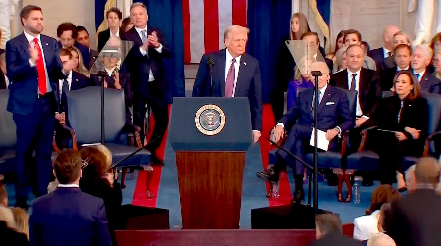 Discurso de Donald Trump tras jurar el cargo esta tarde en el Capitolio.