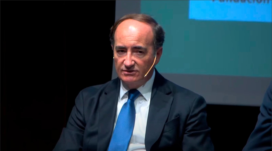 Gerardo Landaluce, esta mañana durante su intervención en el desayuno informativo.