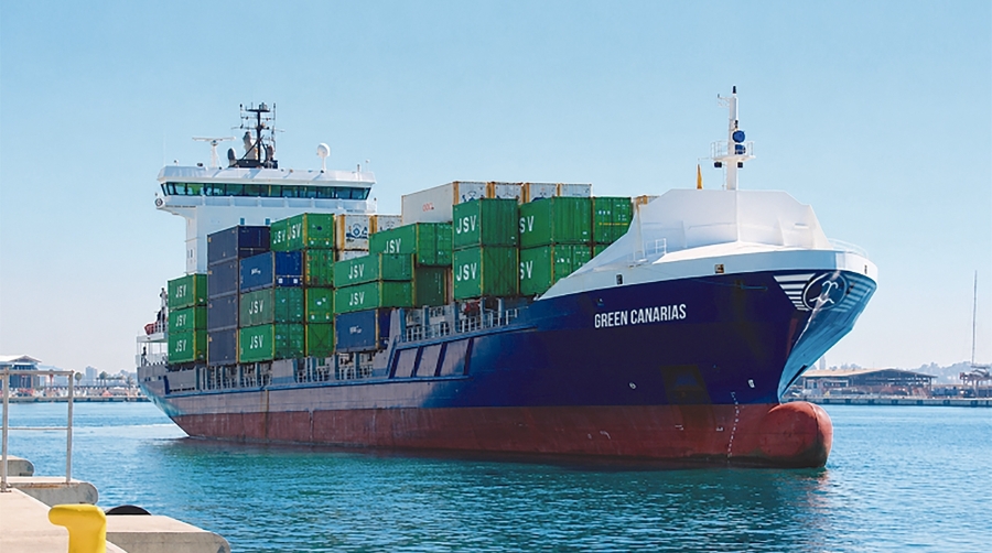 El Green Canarias tiene una capacidad geométrica de 809 TEUS.