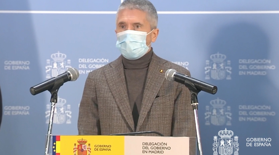 Grande-Marlaska: &quot;Los transportistas han sido embolsados en &aacute;reas seguras y asistidas&quot;