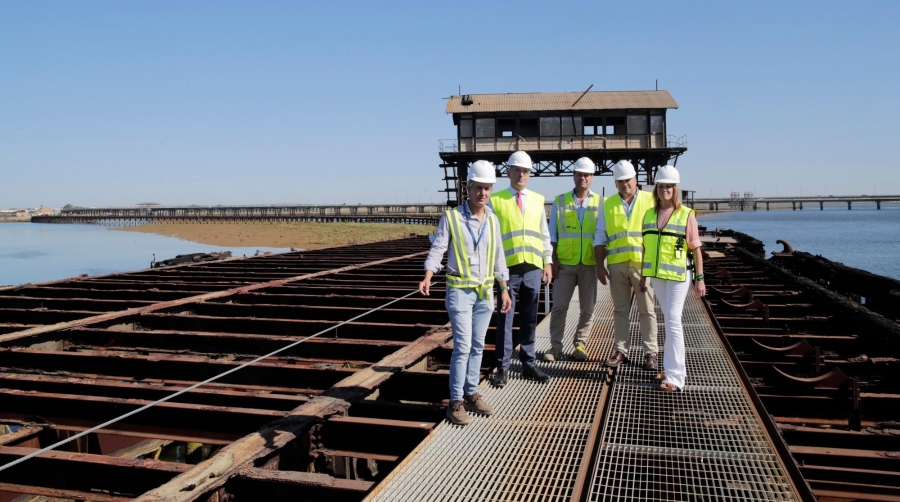 La AP de Huelva avanza en las obras de rehabilitación del Muelle de Tharsis
