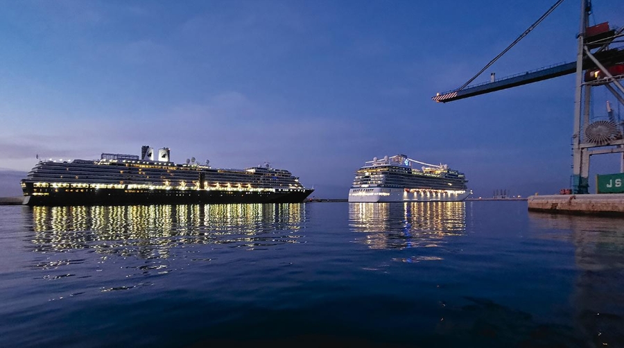El recinto alicantino espera tener sus muelles de cruceros electrificados en 2029.