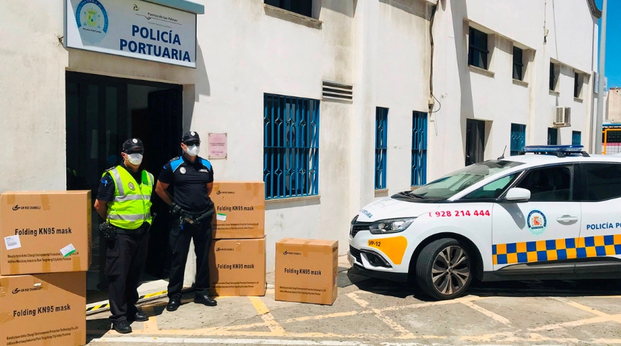 Puertos de Las Palmas inicia el reparto de mascarillas