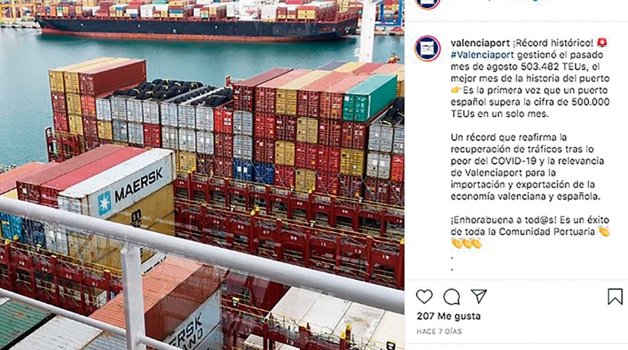 Aumenta la audiencia de las redes sociales de Valenciaport